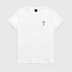 Футболка хлопковая женская Делай что должен и будь что будет, цвет: белый