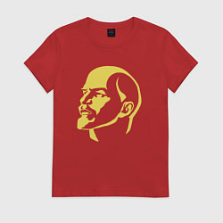 Футболка хлопковая женская USSR Lenin, цвет: красный