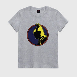 Футболка хлопковая женская Ночь Бэтмена, цвет: меланж
