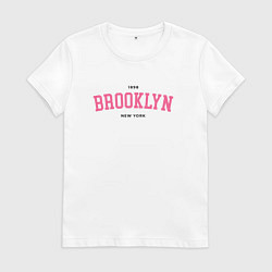 Футболка хлопковая женская Brooklyn 1898, цвет: белый