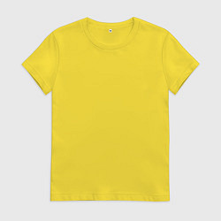 Футболка хлопковая женская Лимон кислый работаю, цвет: желтый