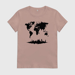 Женская футболка Мир в тени города