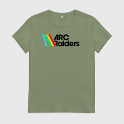 Футболка хлопковая женская ARC Raiders - Атмосфера ретро-будущего, цвет: авокадо