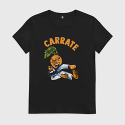 Футболка хлопковая женская Carrate, цвет: черный