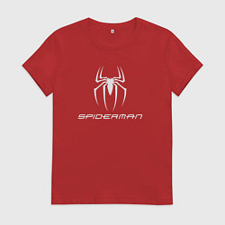Футболка хлопковая женская Spiderman, цвет: красный