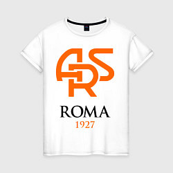 Футболка хлопковая женская FC Roma 1927, цвет: белый