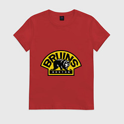 Футболка хлопковая женская HC Boston Bruins Label, цвет: красный