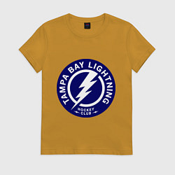 Футболка хлопковая женская HC Tampa Bay Lightning, цвет: горчичный