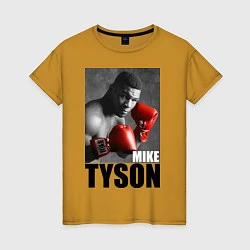 Футболка хлопковая женская Mike Tyson, цвет: горчичный