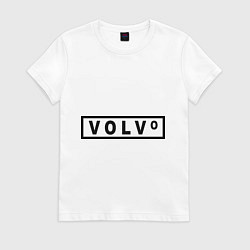 Футболка хлопковая женская Volvo, цвет: белый
