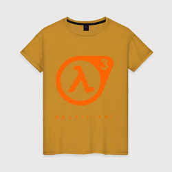 Футболка хлопковая женская Half-Life 3, цвет: горчичный