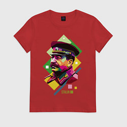 Футболка хлопковая женская Stalin Art, цвет: красный