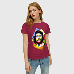 Футболка хлопковая женская Che Guevara Art, цвет: маджента — фото 2