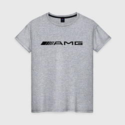 Футболка хлопковая женская AMG, цвет: меланж