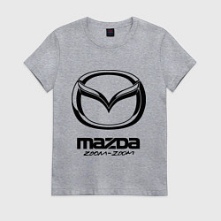 Футболка хлопковая женская Mazda Zoom-Zoom, цвет: меланж