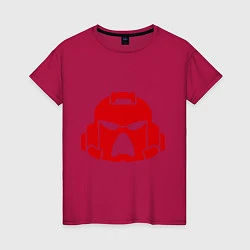 Футболка хлопковая женская Шлем Космодесанта, цвет: маджента