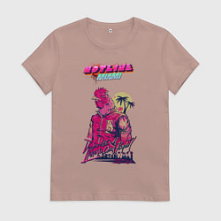 Футболка хлопковая женская HM: Hooking Over People?, цвет: пыльно-розовый