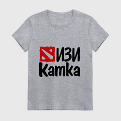 Футболка хлопковая женская Изи катка, цвет: меланж