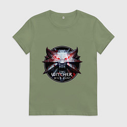 Футболка хлопковая женская The Witcher 3, цвет: авокадо