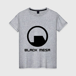 Футболка хлопковая женская Black Mesa: Logo, цвет: меланж