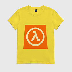 Футболка хлопковая женская Half-Life, цвет: желтый