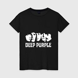 Футболка хлопковая женская Deep Purple, цвет: черный