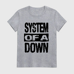 Футболка хлопковая женская System Of A Down, цвет: меланж