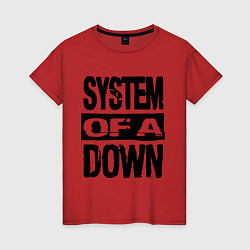 Футболка хлопковая женская System Of A Down, цвет: красный