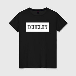 Футболка хлопковая женская 30 STM: Echelon, цвет: черный