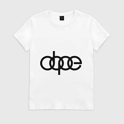 Футболка хлопковая женская Audi dope, цвет: белый
