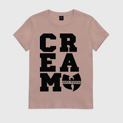 Футболка хлопковая женская Wu tang clan, цвет: пыльно-розовый