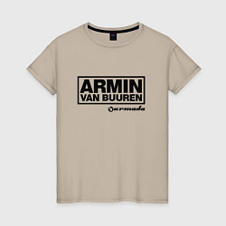 Футболка хлопковая женская Armin van Buuren, цвет: миндальный