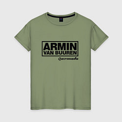 Футболка хлопковая женская Armin van Buuren, цвет: авокадо