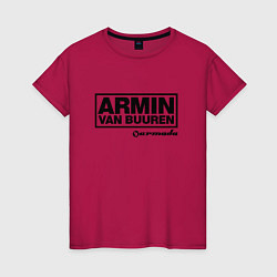 Футболка хлопковая женская Armin van Buuren, цвет: маджента