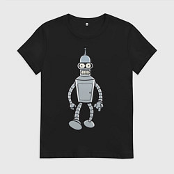 Футболка хлопковая женская Iron Bender, цвет: черный