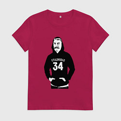 Футболка хлопковая женская Stalingrad 34, цвет: маджента
