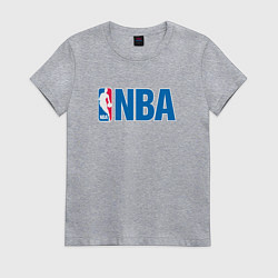 Футболка хлопковая женская NBA, цвет: меланж