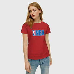 Футболка хлопковая женская NBA, цвет: красный — фото 2
