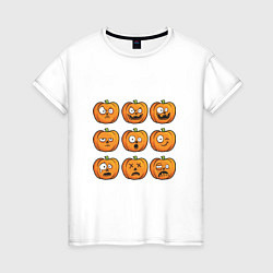 Женская футболка Набор тыкв (Хеллоуин)
