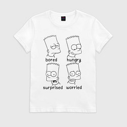 Футболка хлопковая женская Bart Emotions, цвет: белый