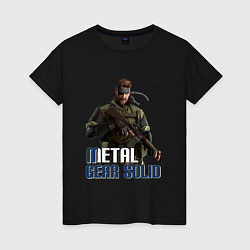 Футболка хлопковая женская Metal Gear Solid, цвет: черный