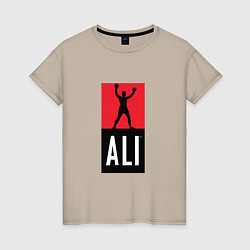 Футболка хлопковая женская Ali by boxcluber, цвет: миндальный