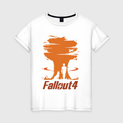 Футболка хлопковая женская Fallout 4: Atomic Bomb, цвет: белый