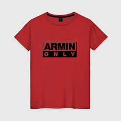 Футболка хлопковая женская Armin Only, цвет: красный