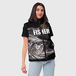 Женский жилет Лучший рыбак, цвет: 3D-черный — фото 2