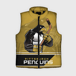 Женский жилет Pittsburgh Penguins, цвет: 3D-черный