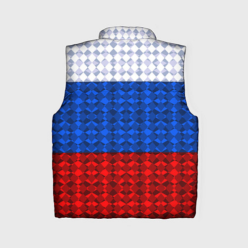 Женский жилет Россия: полигоны / 3D-Черный – фото 2