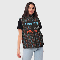 Женский жилет Twenty One Pilots, цвет: 3D-черный — фото 2
