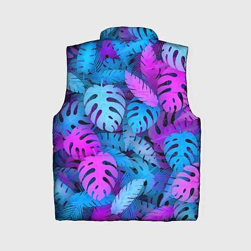 Женский жилет Сине-розовые тропики / 3D-Красный – фото 2