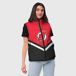 Женский жилет NHL: New Jersey Devils, цвет: 3D-черный — фото 2